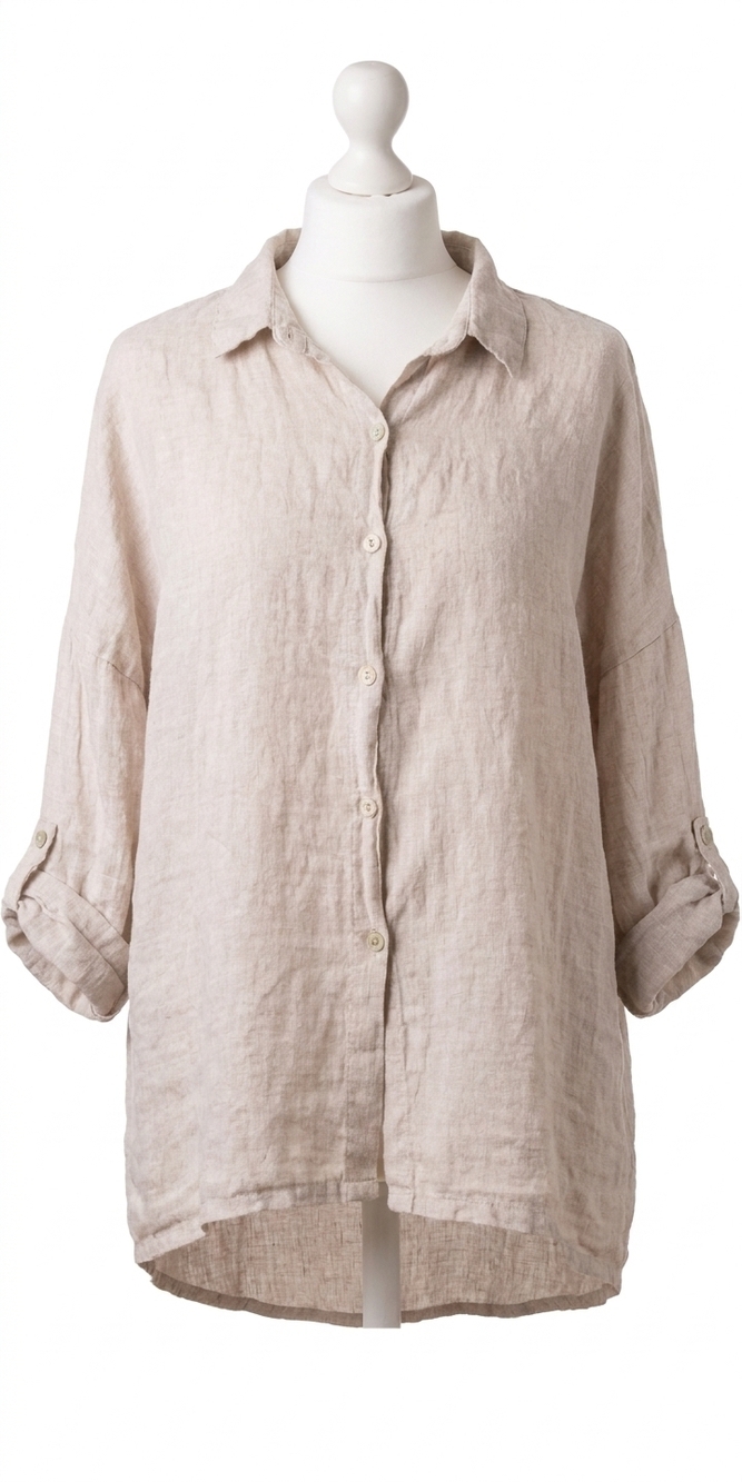 NEW GIGI MODA terina linen shirt in beige